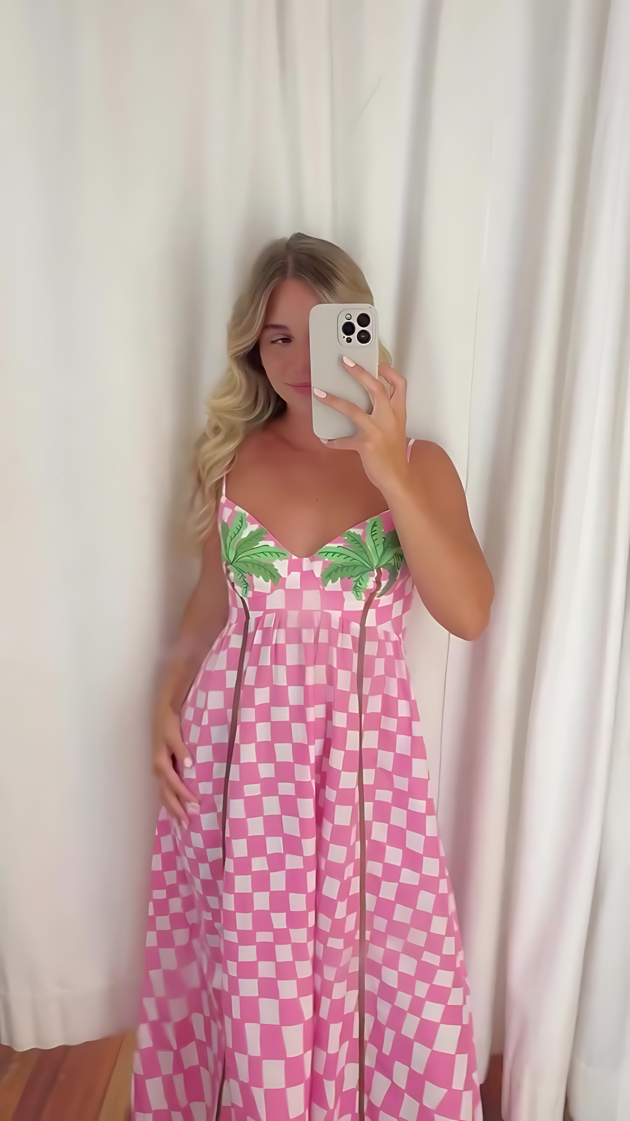 1567 | Vestido Pink Palm Dreams