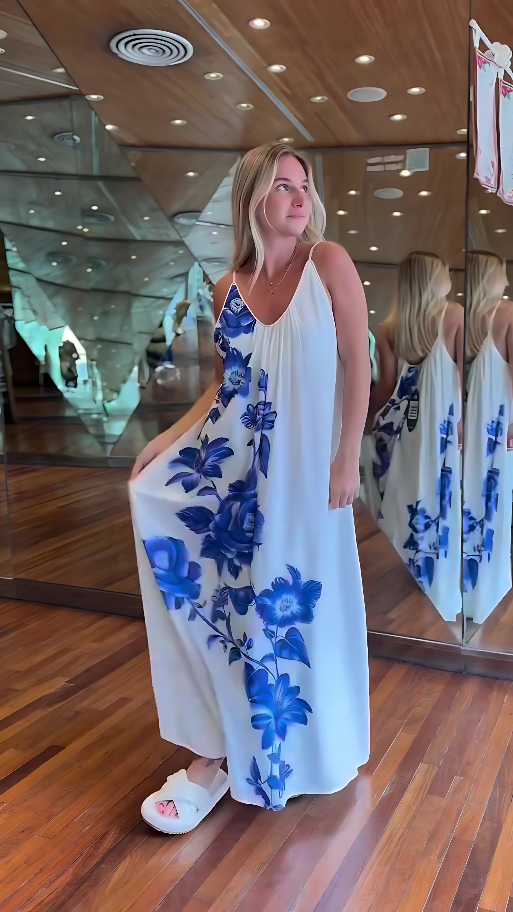 1567 | Vestido Blue Bloom